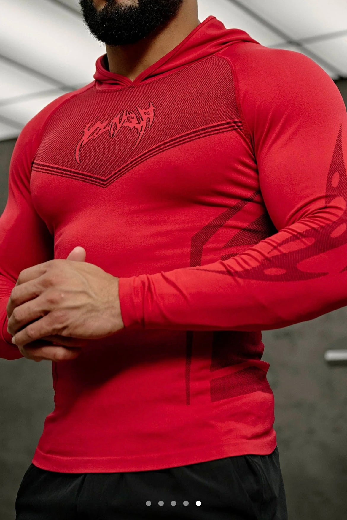 Warrior Compress Hoddie Red